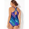 Swimsuits for All Women's Plus Size Chlorine Resistant Cross Back One Piece Swimsuit - 3 of 4