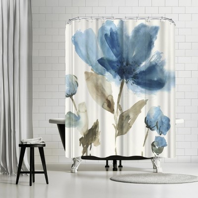 Americanflat Blue Morning Ii by Pi Creative Art 71" x 74" Shower Curtain