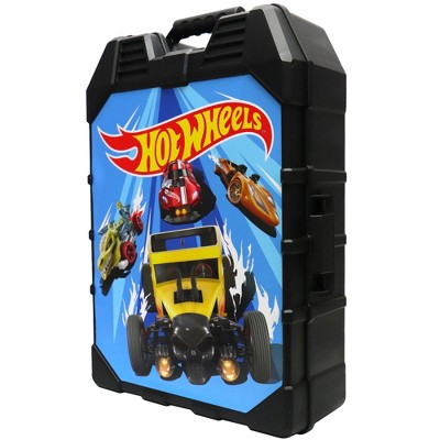 Bright Blue Plastic Hot Wheels 48 Car Carry Case