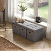 Ornavo Home Collapsible 40" Inch Large Storage Bench Ottoman with Drawers, Perfect for Living Room, Bedroom and Entryway - 4 of 4