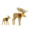 Champagne Cotton Rope Reindeer with 120L 50L LED Lights Holiday Decoration 24.61 x 16.14 x 10.04 Inches - 3 of 4