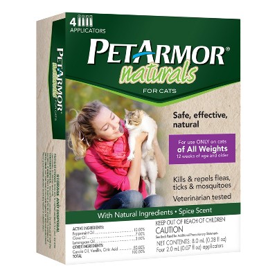 PetArmor Naturals Spot On Pet Insect Treatment - 4ct