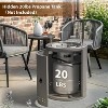 ZAFRO Circular 20 inch Propane Fire Pit, Outdoor Gas Fire Pit with Lava Rocks, Protective Cover, Glass Wind Guard for Party/Backyard/Patio, Grey - 3 of 4