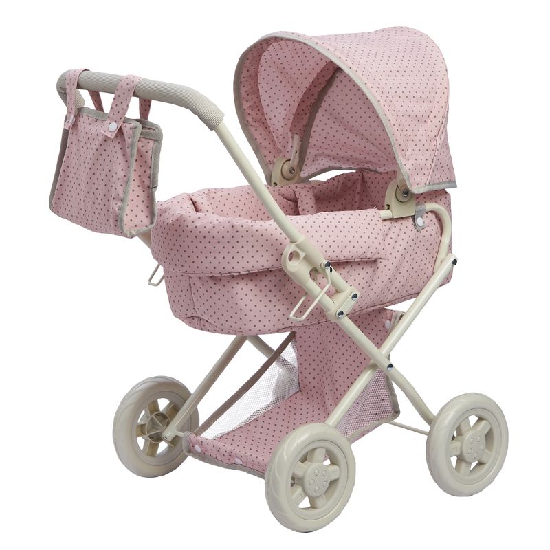Olivia&#39;s Little World Buggy-Style Doll Pram with Canopy Pink/Gray, 5 of 14