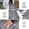Modern Geometric Area Rug Soft Washable Rug Non Slip Non Shedding Floor Carpet, Low Pile Thin Rug, Distressed Southwestern Rug, Indoor Printed Rug - 2 of 4