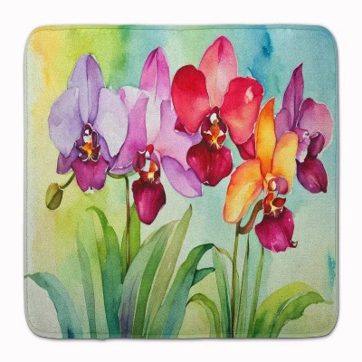LunaLulinlk Orchids in Watercolor Memory Foam Kitchen Mat Machine Washable Anti-Fatigue Mat Cushion