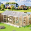 Whizmax Greenhouse for Outdoors, Polycarbonate Greenhouse with Roof Vent, Sliding Lockable Door, Aluminum Large Walk-in Greenhouse for Outside Garden - 3 of 4