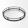 HomeRoots 24" Silver Round Metal Indoor Outdoor Tray With Handles - 4 of 4