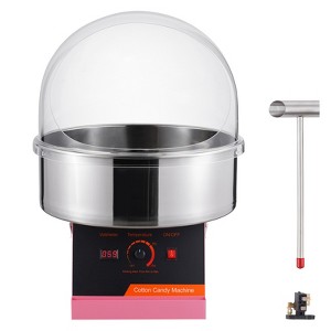 VEVOR Electric Cotton Candy Machine, 1000W Candy Floss Maker, Commercial Cotton Candy Machine with Cover, Stainless Steel Bowl, and Sugar Scoop(Pink) - 1 of 4