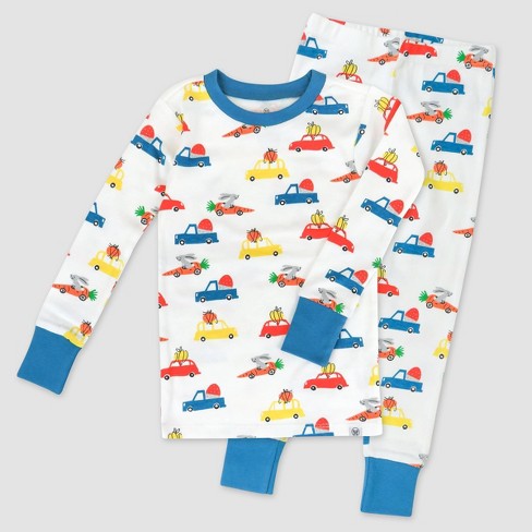 Organic Cotton Baby Pajamas Little Boys Girls Stripes PJS 2 Piece Set 0T-6T
