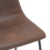 Barton 2-Pieces Bar Stools Myrick Back 30" Kitchen Counter Height, Rustic Brown - 3 of 4