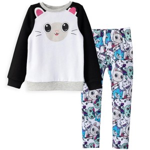 Dreamworks Gabby's Dollhouse Pandy Paws Girls Sweatshirt and Leggings Outfit Set Toddler to Little Kid - 1 of 4