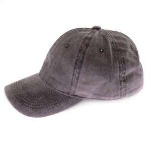 Alilang Washed Denim Baseball Cap with Adjustable Strap and Relaxed Fit - 1 of 4