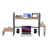 YIYIBYUS 2 Tier Countertop Hutch Display Shelf Desk Hutch Storage Organizer for Office Home - 3 of 4