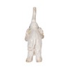 Sagebrook Home Polyresin Elephant Sculpture - Contemporary Rustic White Elephant Statue Home Office Decor - 4 of 4