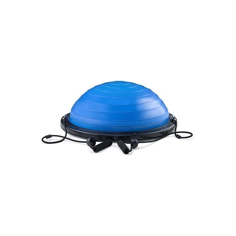 Balance Exercise Ball 20 Inch Diameter with Resistance Bands and Pump Gym Equipment for Strength and Flexibility in Blue – HomeItUsa, 4 of 5