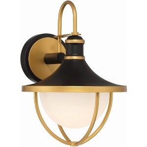 Crystorama Lighting Atlas 1 - Light Sconce in  Matte Black/Textured Gold - 1 of 4