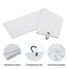 Unique Bargains Super Absorbent Waffle Pattern Tri-Fold Golf Towels with D Clips 3 Pcs - 4 of 4