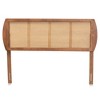 Harris Wood and Synthetic Rattan Headboard Walnut - Baxton Studio - 2 of 4