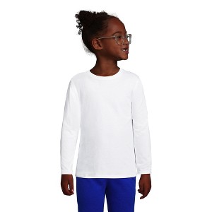 Lands' End School Uniform Kids Long Sleeve Essential T-shirt - 1 of 3