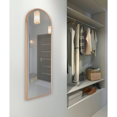 Nordlund Solid Beechwood Full-Length Arch Wall Mirror in Rustic Brown