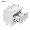 24" Wall Mounted Bathroom Vanity with 2 Drawers, White - ModernLuxe - 4 of 4