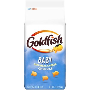 Goldfish Baby Cheddar Crackers Snack Crackers Bag - 7.2oz - 1 of 4