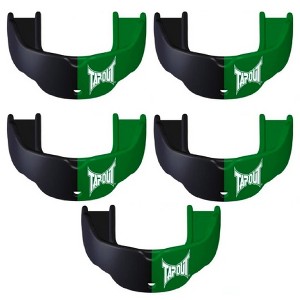 Tapout Youth Protective Sports Mouthguard with Strap 5-Pack - Green/Black - 1 of 1