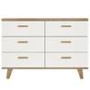 Resenkos Modern Mid Century White Dressers for Bedroom, 6 Drawer Dresser Organizer with Wood handles, Accent Chest of Drawer - 2 of 4