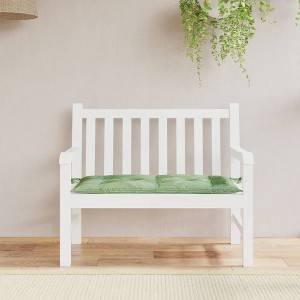 vidaXL Garden Bench Cushion Leaf Pattern 39.4 in.x19.7 in.x2.8 in. Oxford Fabric - 1 of 4