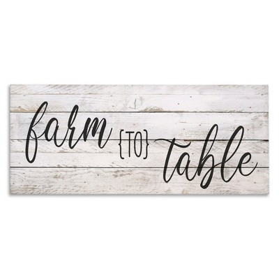 Stupell Industries Planked Style Farm to Table, 30" x 13"