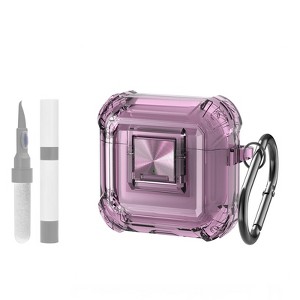 HTUTWOO Compatible Airpods Pro 2 Case, Clear Case Cover, Full Drop Protection, with Secure Lock Clip and Cleaning Kit - 1 of 4