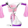 hykolity 14 inch Girls Bike Princess Bicycle for Age 3-5 Years Old Rider Height 36-47 inch includes Training Wheel Basket Doll Seat Flesh Pink - 3 of 4