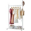 Metal Clothing Rack with Wheels, Rolling Clothes Racks for Hanging Clothes, Moveable Standing Garment Rack Clothes Hanger Racks for Small Space - 3 of 4