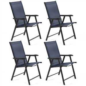 Yaheetech Set of 4 Outdoor Texteline Folding Dining Chairs - 1 of 4