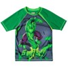 Marvel Avengers Hulk Spider-Man Boys Rash Guard and Swim Trunks Outfit Set Toddler to Big Kid - 4 of 4