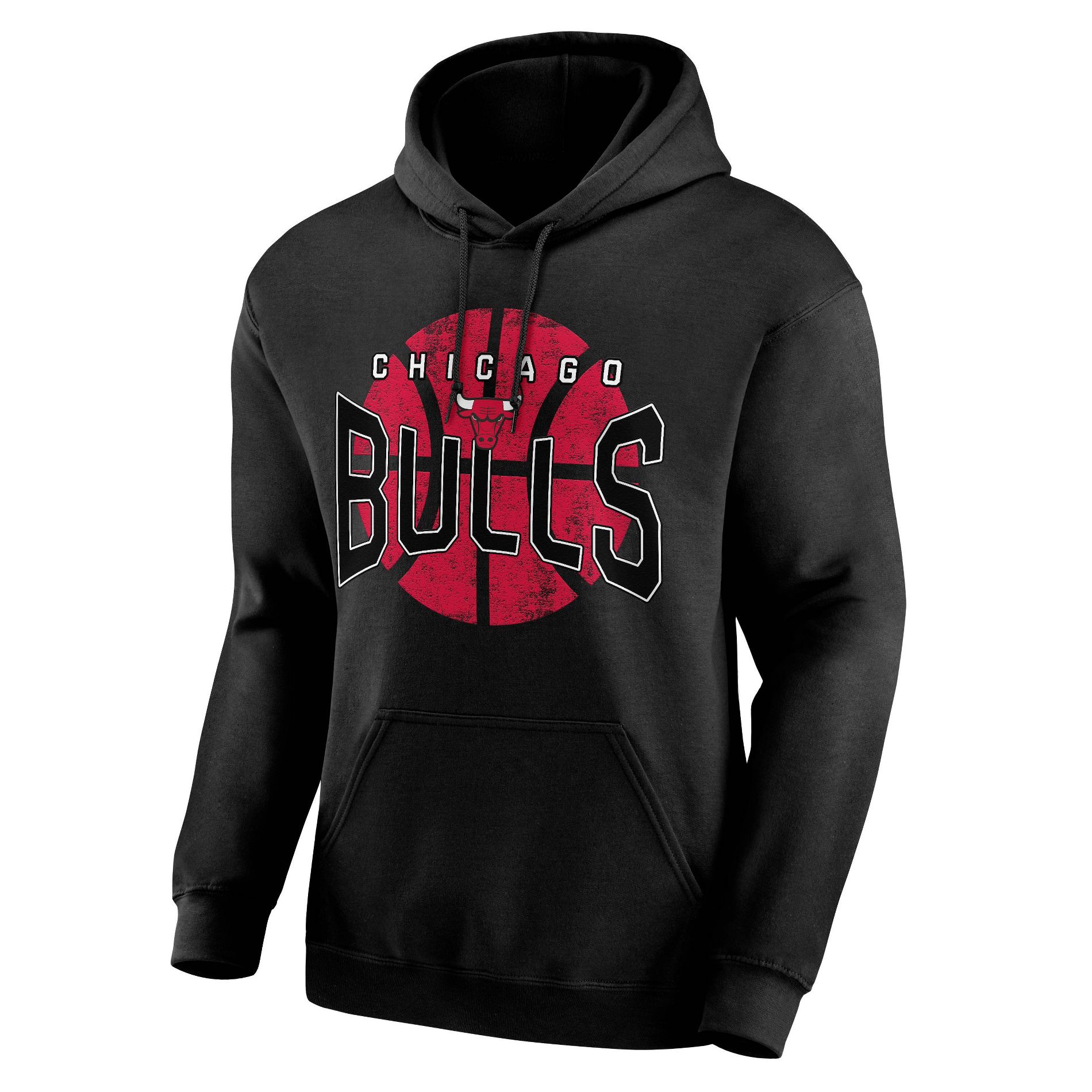 NBA Chicago Bulls Men's Black Hooded Sweatshirt