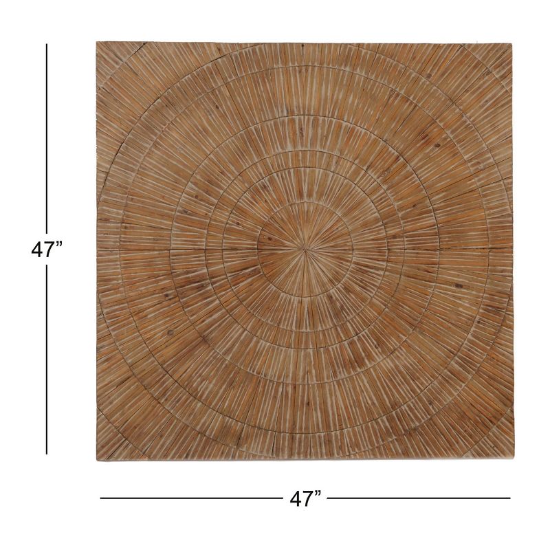 Wood Starburst Handmade Radial Wall Decor Brown - Olivia &#38; May: Coastal Style, Abstract Art, 4 of 16