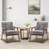 FONTOI Accent Chair with Wood Frame, Accent Chair with Extra-Thick Backrest, Wingback Chair for Bedroom Living Room, Gray, 31.1"*32.3"*26" - 4 of 4
