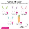 Big Dot of Happiness Bunnies and Carrots Garland Banner, Spring Easter Decorations, 30 Feet of Cord, 15 Paper Easter Bunny, Carrot Shapes Double-Sided - 4 of 4