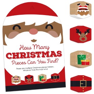 Big Dot of Happiness Jolly Santa Claus - Christmas Party Scavenger Hunt - 1 Stand and 48 Game Pieces - Hide and Find Game - 1 of 4