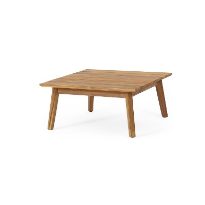 GDFStudio Hiland Outdoor Acacia Wood Coffee Table, Teak