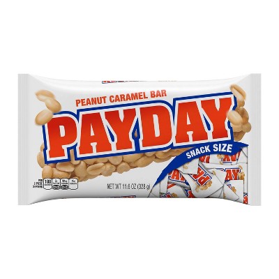 Pay Day Snack Size Peanut Caramel Candy Bars - 11.6oz