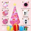7FT Outdoor Christmas Inflatables Decor, Blow Up Pink Xmas Tree Yard Decor with LED Lights 4 Gift Boxes for Outside Lawn Garden Holiday Party - 3 of 4