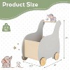 Infans 2 in 1 Baby Wooden Push Learning Walker with Wheels, Toddlers Wagon Push and Pull Toy, Kid Shopping Cart Stroller for Children Baby Girls Boys - image 3 of 4