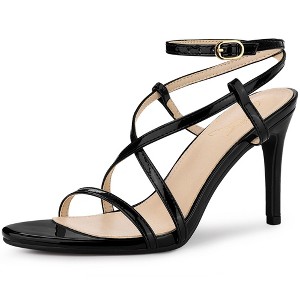 Perphy Women's Strappy Lace-up Slingback Open Toe Stiletto Heels Sandals - 1 of 4