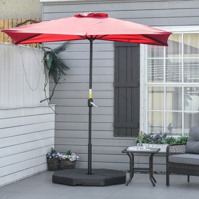 Black Hexagon Plastic Cantilever Patio Umbrella Base, 60 cm
