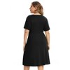 Women's Plus Size  A Line Flowy Party Midi Dresses - 4 of 4