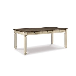 Dining Table Cream - Signature Design by Ashley: Farmhouse Style, 6 Drawers, Rustic Plank Top - 1 of 4