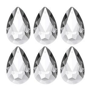 Unique Bargains DIY Hanging Grid K9 Crystal Pendant Oval beads 6 Pcs - 1 of 4